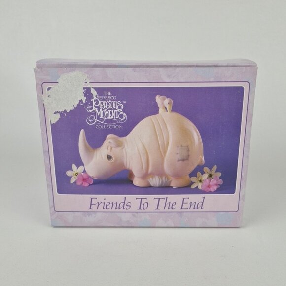 Precious Moments 434507 Friends To The End Rhinoceros Rhino Night Light Lamp - Picture 1 of 6